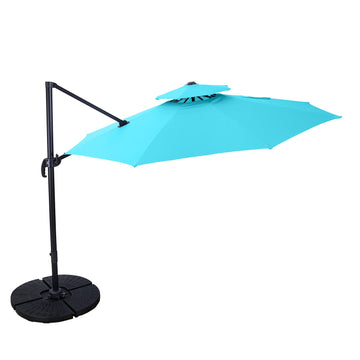 11ft Waterproof Outdoor Patio Umbrella w/Tilt Crank Garden Decoration