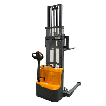 Forklift Lithium Battery Full Electric Walkie Stacker 2640lbs Cap. Straddle Legs. 118