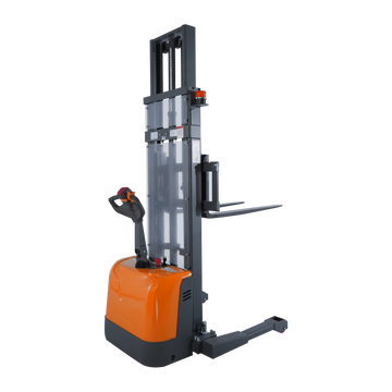 Powered Forklift Full Electric Walkie Stacker 3300lbs Cap. Straddle Legs.118