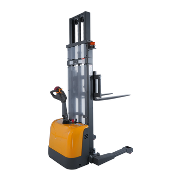 Powered Forklift Full Electric Walkie Stacker 3300lbs Cap. Straddle Legs.130