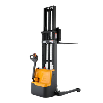 Powered Forklift Full Electric Walkie Stacker 2640lbs Cap. Straddle Legs.98