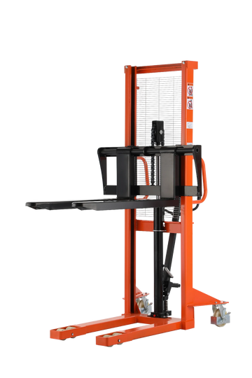 Manual Hydraulic Stacker Pallet Stacker Adjustable Forks 2200lbs Cap. 63