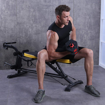 Adjustable Weight Bench with Leg Extension and Curl,Training Bench for Full Body Workout
