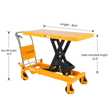 Single Scissor Lift Table 3300lbs. 39.4