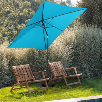 GDY Rectangular Umbrella 10x6.5ft Patio Umbrella with Tilt and Crank, Poolside, Outdoor, Beach, Yard,OV-OTU033BL