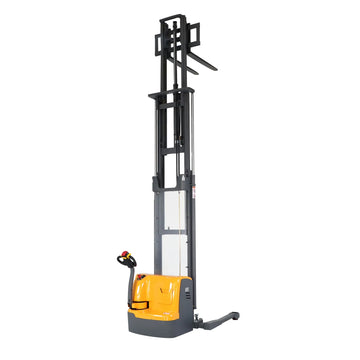 Powered Forklift Full Electric Walkie Stacker 3300 lbs Cap. 220