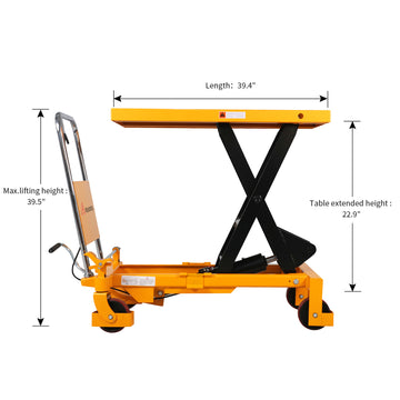 Single Scissor Lift Table 1760 lbs. 39.5