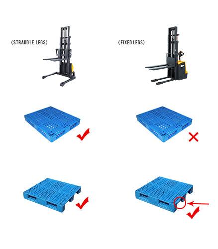 Apollolift Powered Forklift Full Electric Walkie Stacker 3300lbs Cap. Fixed Legs.118" Lifting (7691054285030)