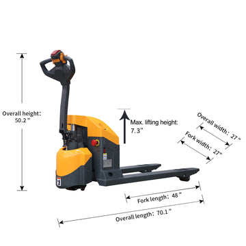 3300 lbs Full Electric Pallet Jack – 48