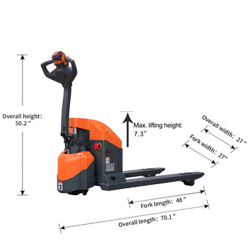 3300 lbs Full Electric Pallet Jack – 48